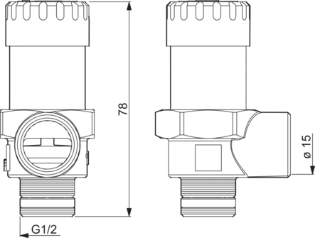 Oras Varoventtiili, DN15, 10bar - Varoventtiilit - 6414150059773 - 2