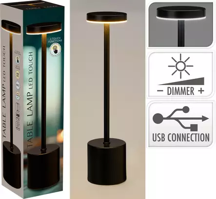 Pöytävalaisin musta 8x34cm - Pöytävalaisimet - 8721037583473 - 1