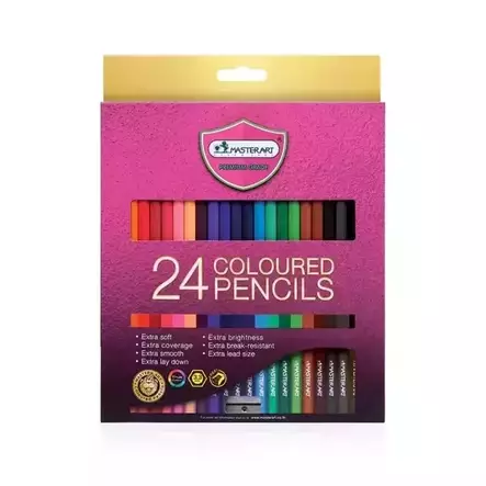 Puuvärikynät 24kpl+terotin - Puuvärikynät ja liidut - 8851907273163 - 1