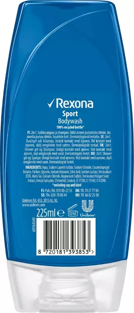 Rexona Men Suihkusaippua 225ml Sport - Suihkugeelit- ja saippuat - 8720181393853 - 2