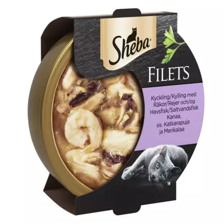 Sheba Kanafile,katkarapu,merikala 60g - Kissan märkäruoat - 4008429134753 - 2