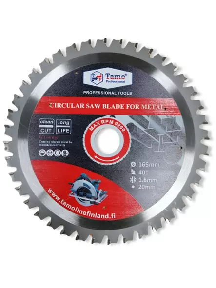 Sirkkelinterä metallille Ø165mm 40T - Sirkkelinterät - 6420613777733 - 1