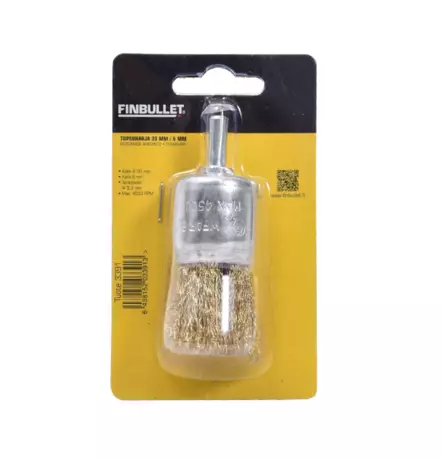 Tupsuharja 30 mm / 6 mm porakoneelle - Kiillotustyökalut - 6438152033913 - 1