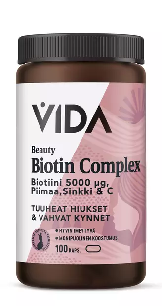 VIDA BEAUTY BIOTIN COMPLEX 1OOKAPS - Vitamiinit ja mineraalit - 6430080440153 - 2