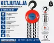 Ketjutalja 2 T * 2,5 m - Ketjut ja vanttikiristimet - 6430032157153 - 2