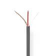 Mikrofonikaapeli 2x0.12 mm² kupari 100m pyöreä PVC tummanharmaa - Asennuskaapelit ja sähköjohdot - 5412810296323 - 1
