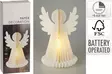Paperienkeli 28cm led-valoila valkoinen - Joulukoristeet - 8721037645553 - 1