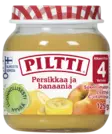 Piltti persikkaa ja banaania 125G 4KK - Lasten ruoka ja juoma - 6417900844803 - 1