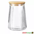 Säilytyspurkki lasinen puukansi 1000ml - Lasipullot ja -purkit - 8720573906753 - 2