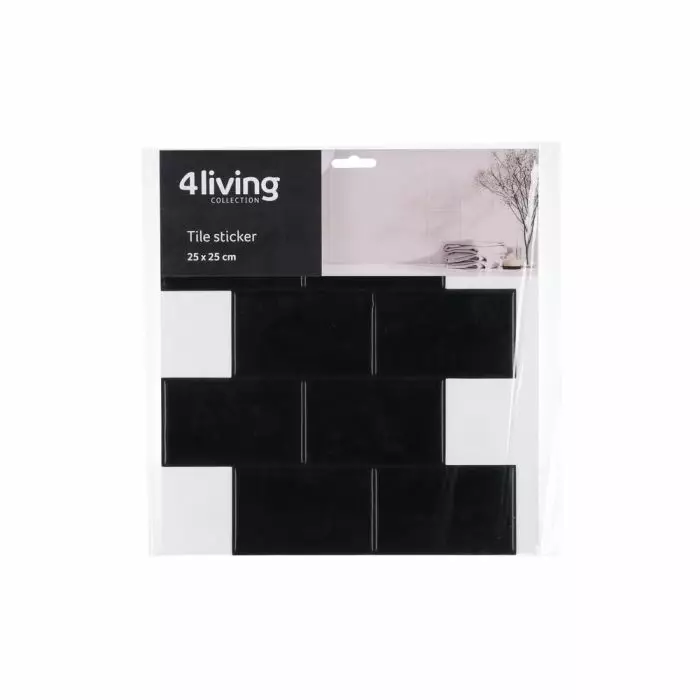 4living laattatarra musta 25x25cm - Sisustusesineet - 6410416451473 - 1