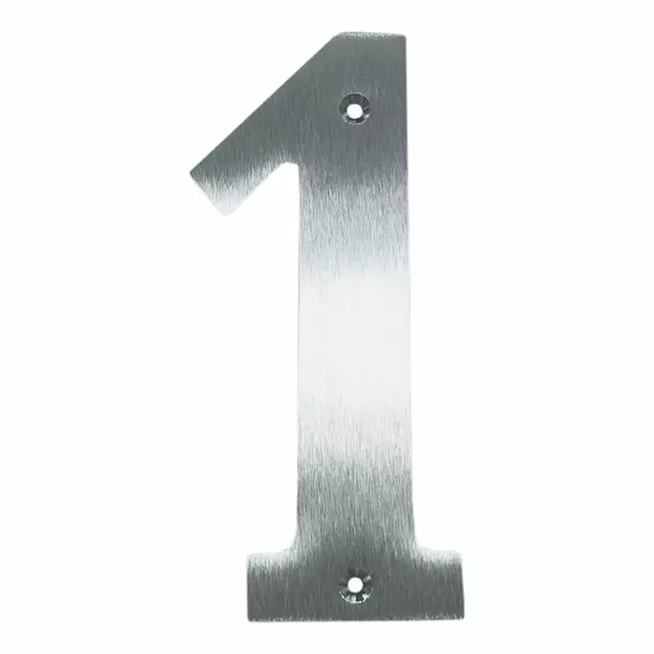 Talonumero 1 150 mattakromi - Kyltit, opasteet ja numerot - 6414675110263 - 1