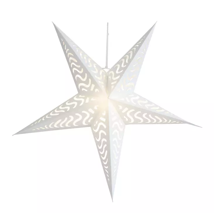 Pallas paperitähti 52 cm valkoinen - Joulukoristeet - 6435200298263 - 1