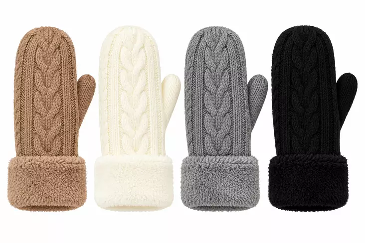 Accessories palmikkolapaset turkisvuori - Naisten päähineet ja käsineet - 6438159241953 - 1