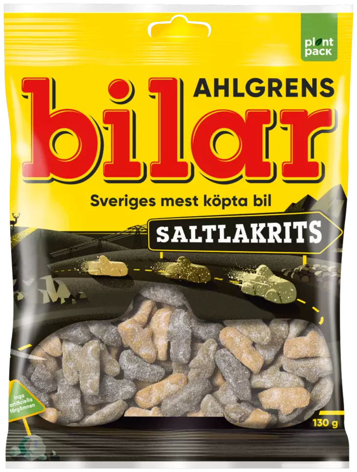 Ahlgrens bilar saltlakrits 130g - Makeiset - 7310350114153 - 1