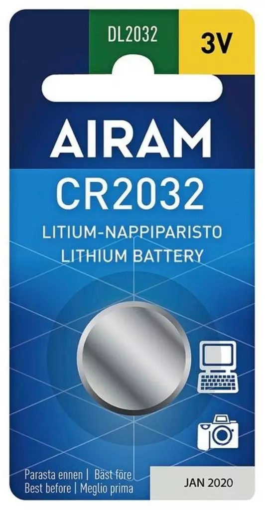 Airam litiumparisto CR2032 3V - Nappiparistot - 6435200138163 - 1