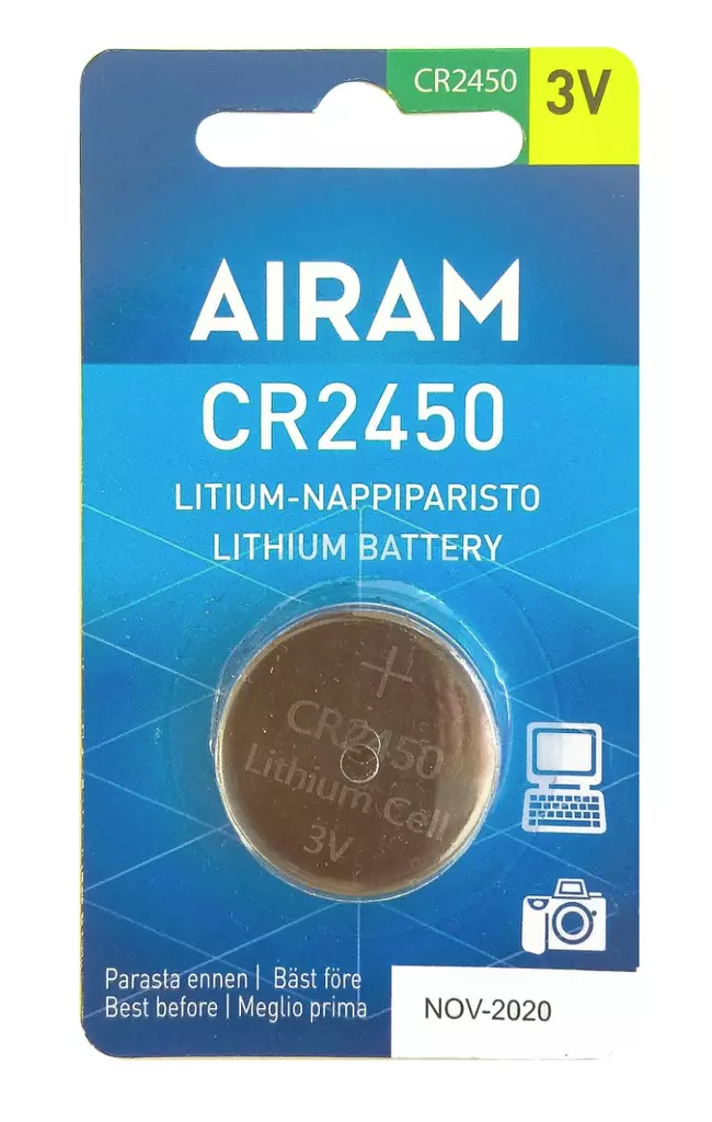Airam litiumparisto cr2450 3v 1/bl - Nappiparistot - 6435200230843 - 1