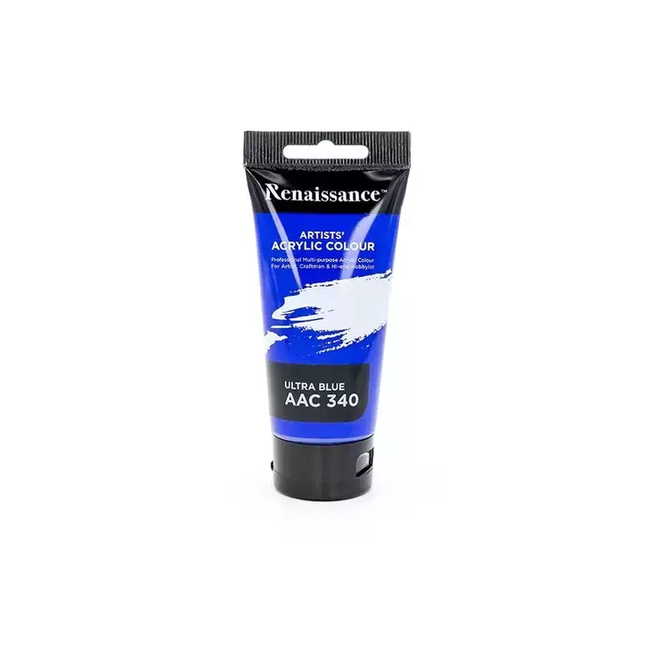 Akryylimaali 75ml Ultra Blue 340 - Valmisvärit - 8851907234393 - 1