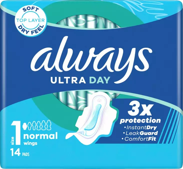 ALWAYS ULTRA NORMAALI SIDE 14 KPL - Hiustenhoito ja hiuskoristeet - 4015400699873 - 1