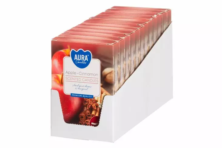 Apple-Cinnamon tuoksulämpökynttilä 6kpl - Tuoksukynttilät - 5906927015873 - 1
