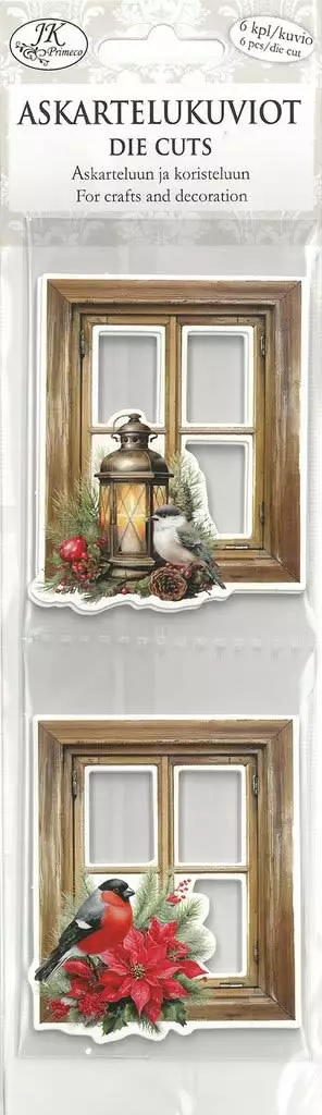 Askartelukuviot kapea ikkunat ruskea - Askartelukoristeet - 6417715034093 - 1