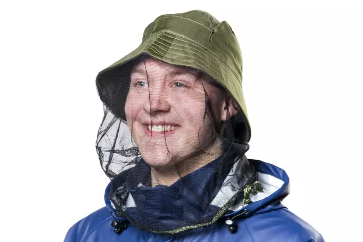 Atom hyttyspäähine verkolla vihreä - Miesten päähineet ja käsineet - 6410411945533 - 1