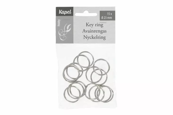 Avainrengas 15kpl 23mm - Askarteluhelmet - 6410413222373 - 3