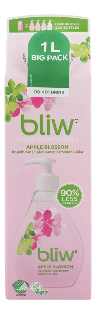 Bliw Omenankukka täyttöpakkaus 1000ml - Nestesaippuat - 7310617312773 - 1