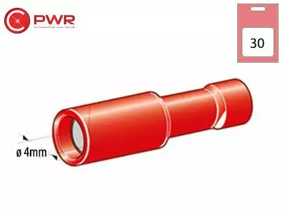 C-PWR pyöröliittimet pun. naaras 30KPL - Liittimet ja liitinlajitelmat - 6438255138843 - 1