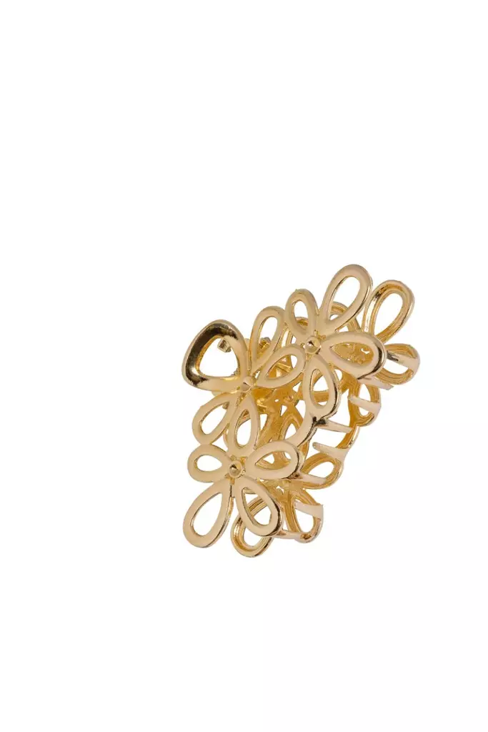 Cailap Hiussolki 7,5cm metallinen kukka - Hiuskoristeet - 6416274427063 - 1