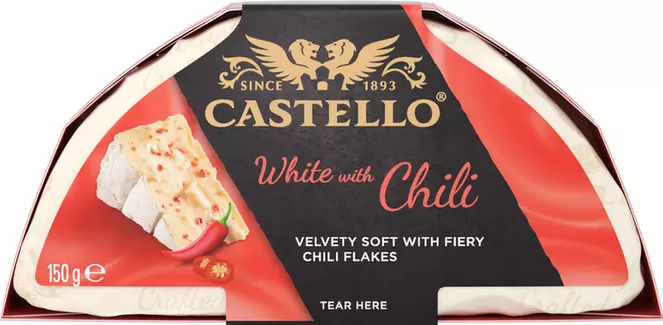 CASTELLO WHITE WITH RED CHILI 150G - Kissat - 5711953036583 - 1