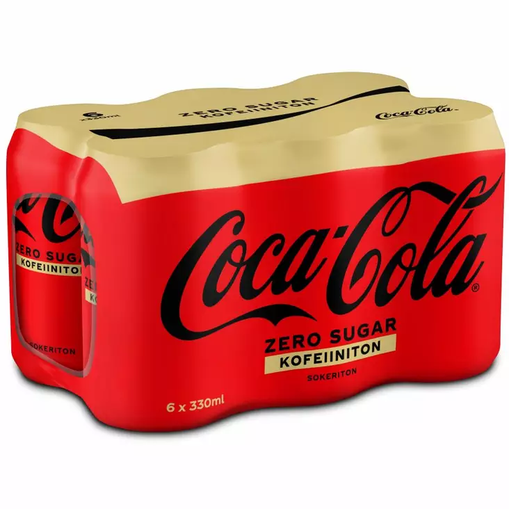 Coca-Cola Zero Sugar Kofeiiniton 6-pack - Virvoitusjuomat ja mixerit - 6415600567213 - 1