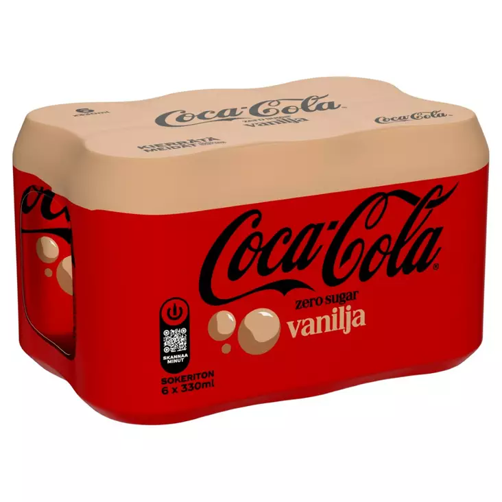 Coca-Cola Zero Vanilja 0,33l 6-pack - Virvoitusjuomat ja mixerit - 6415600574563 - 1