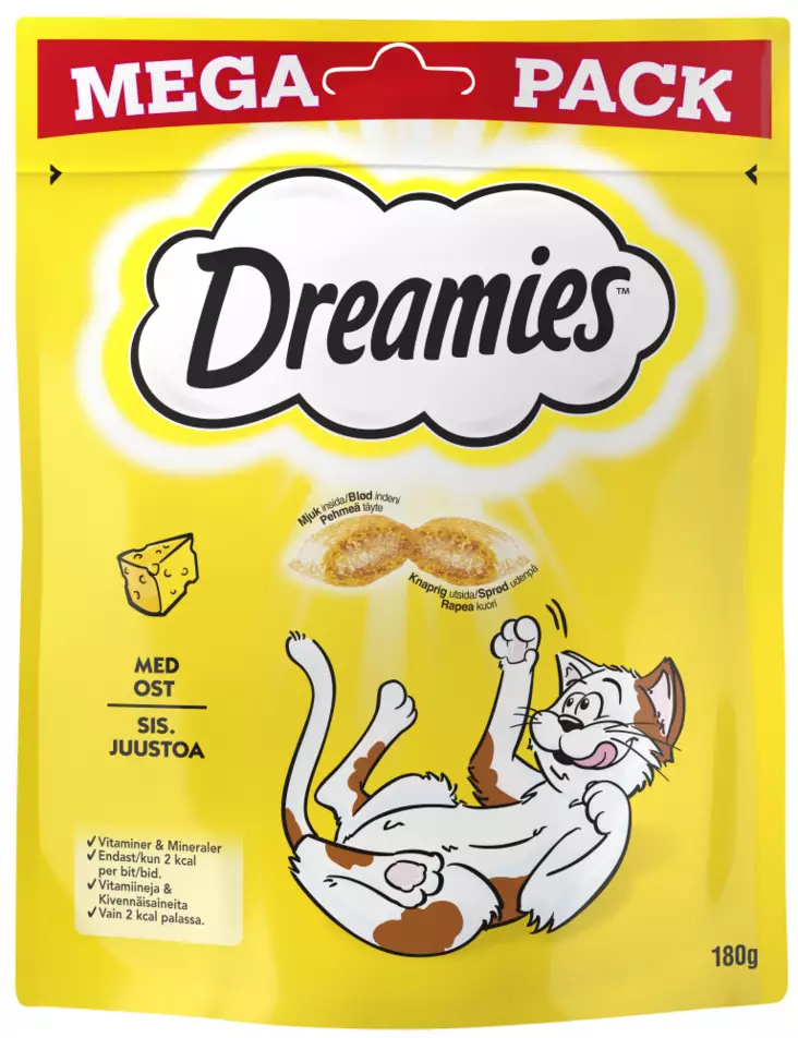 Dreamies juusto 180g - Kissan herkut - 5998749142783 - 1