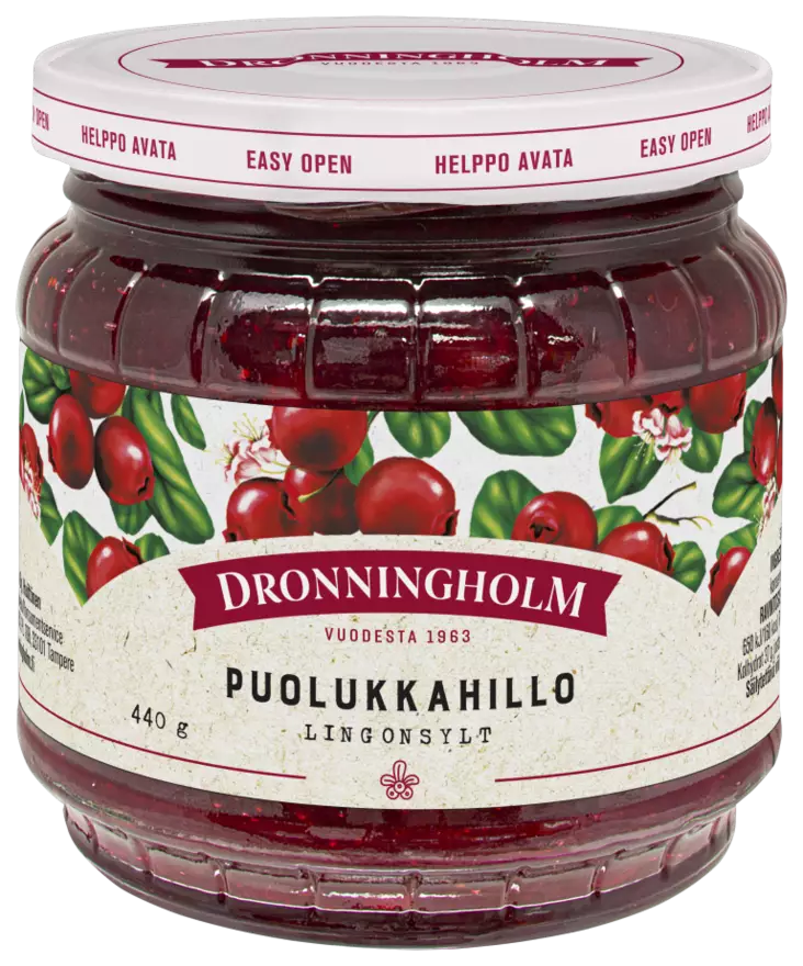 Dronningholm Puolukkahillo 440g - Säilykkeet, hillot ja marmeladit - 6412000016983 - 1