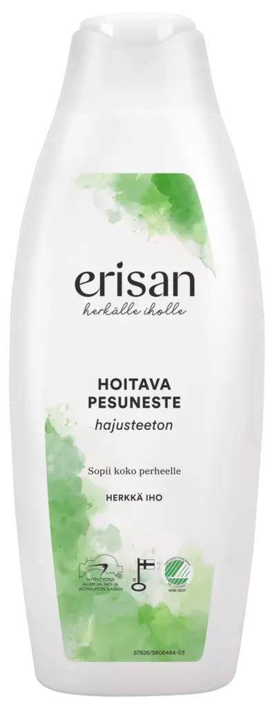Erisan hajusteeton pesuneste 400ml hoita - Suihkugeelit- ja saippuat - 6417964578263 - 1