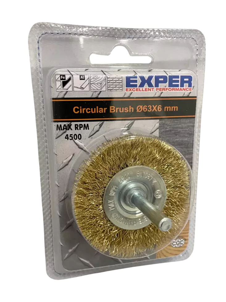 Exper teräskaraharja 6x63mm - Nailon-ja teräsharjat - 6438081001823 - 1