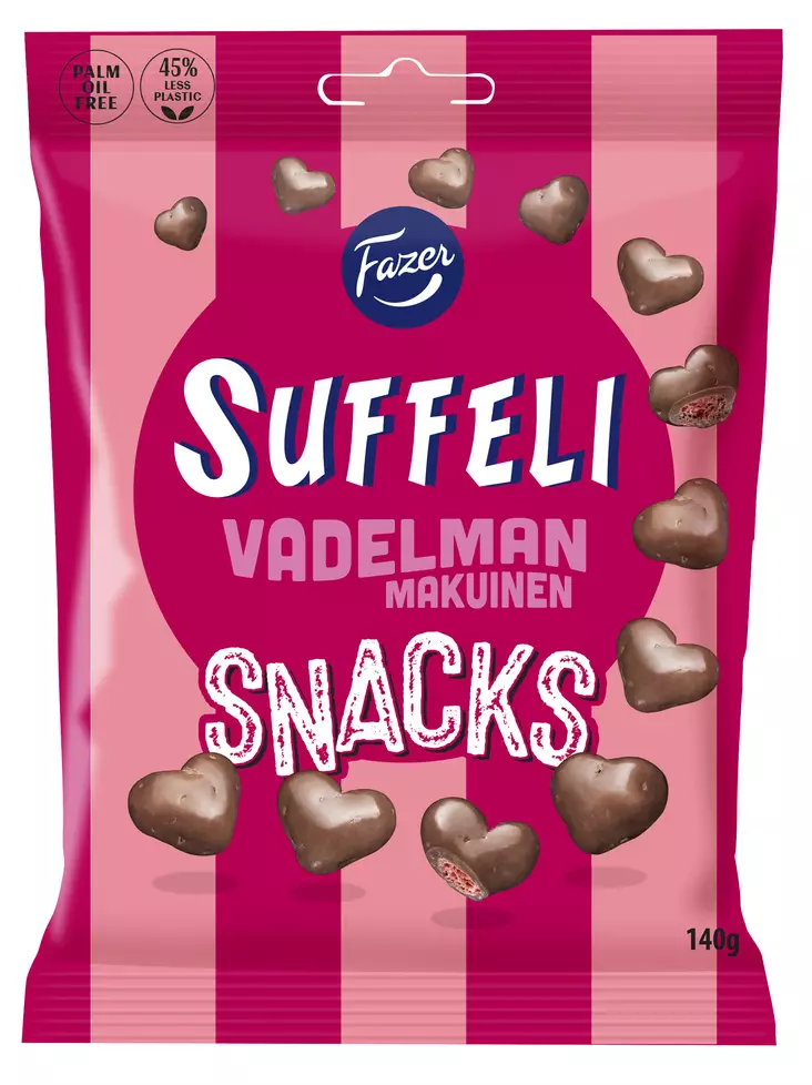 Fazer Suffeli vadelma snacks 140g - Makeiset - 6416453047273 - 1