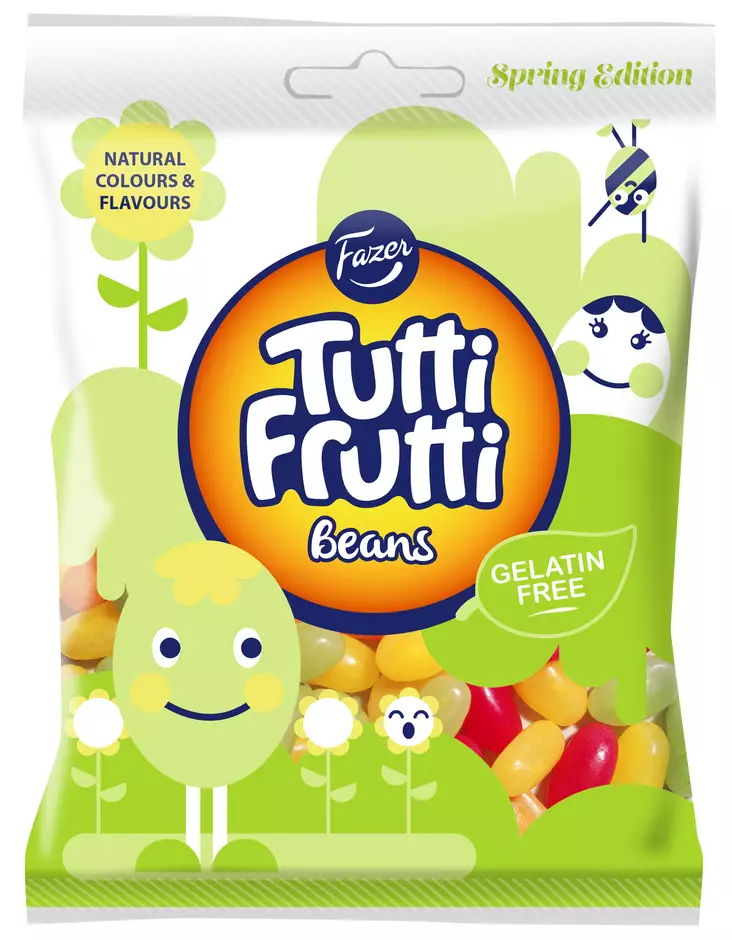 FAZER TUTTI FRUTTI BEANS 130G - Karkit - 6416453035973 - 1