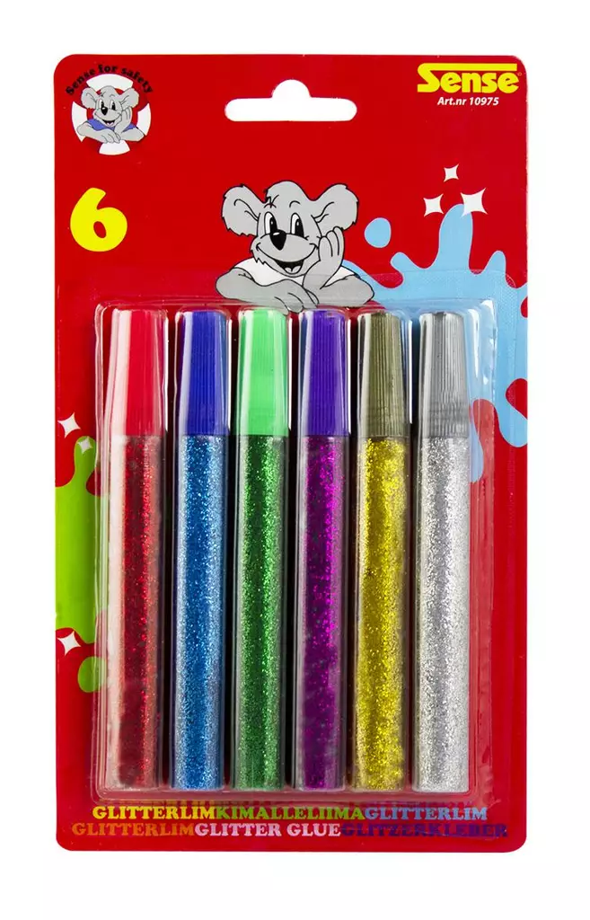 Glitterliima Sense 6kpl kp - Liimat ja teipit - 7312460109753 - 1