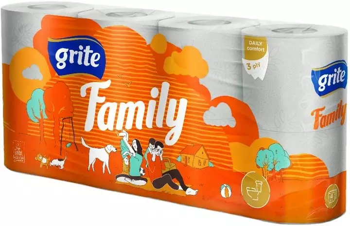 Grite Family WC paperi 8rll - WC-paperit - 4770023481013 - 1