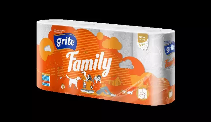 Grite Family WC paperi 8rll - WC-paperit - 4770023481013 - 1