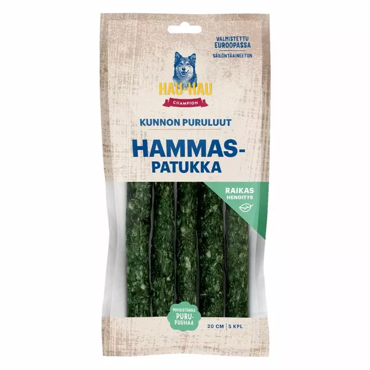 Hau-Hau Champion Hammaspatukka 20cm 230g - Koiran luut - 6430076894533 - 1