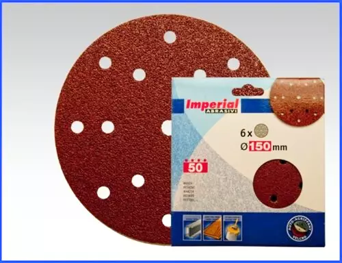 Hiomalaikka tarralla 150mm K120 SR 6kpl - Hiomapaperit - 8010626033223 - 1