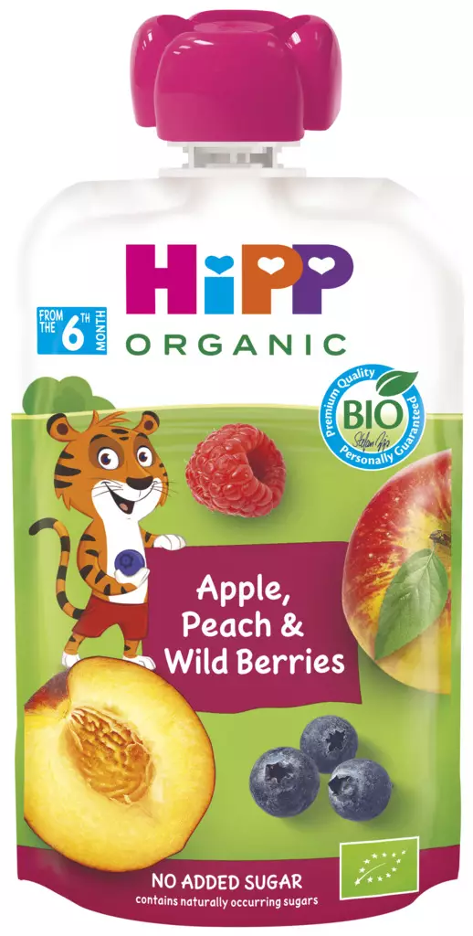 HiPP 100g Luomu Smoothie Omenaa, Persikk - Lasten välipalat - 4062300307223 - 1
