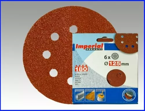 Imperial tarralaikka 125mm K240 6kpl - Hiomapaperit - 8010626032493 - 1