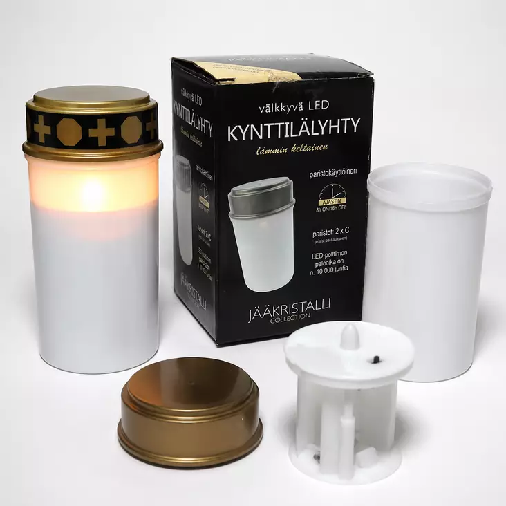 Jääkristalli Led kynttilälyhty ajastin - Led-kynttilät - 6438159068543 - 1