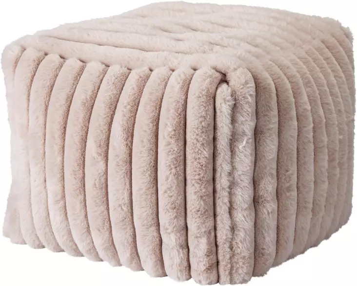 Jalkarahi raitakuvio 38x38x38 Taupe - Pienkalusteet - 8721461062193 - 1