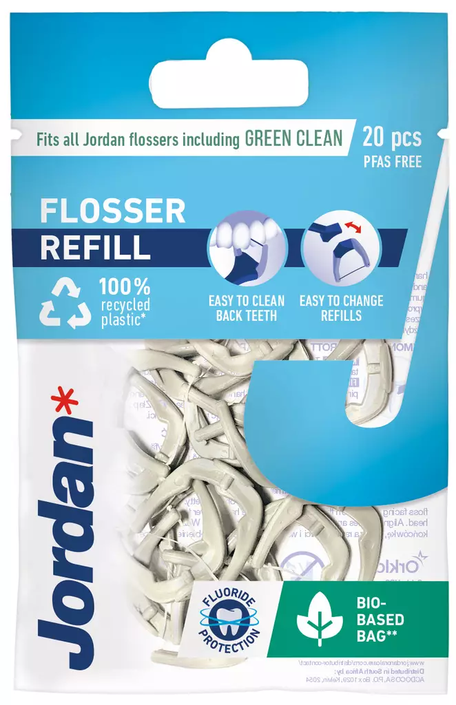 Jordan Easy Clean Flosser refill 20 kpl - Suunhoitotarvikkeet & suuvedet - 7046110073513 - 1