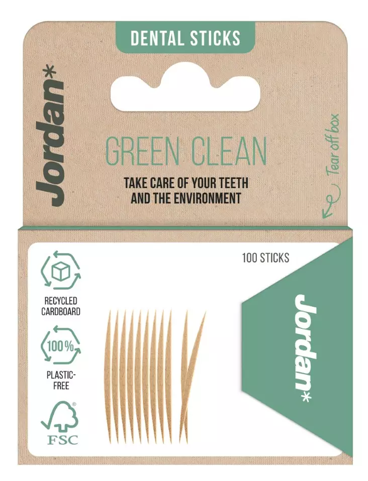 Jordan Green Clean hammastikku 100kpl - Suunhoitotarvikkeet & suuvedet - 7046110037393 - 1