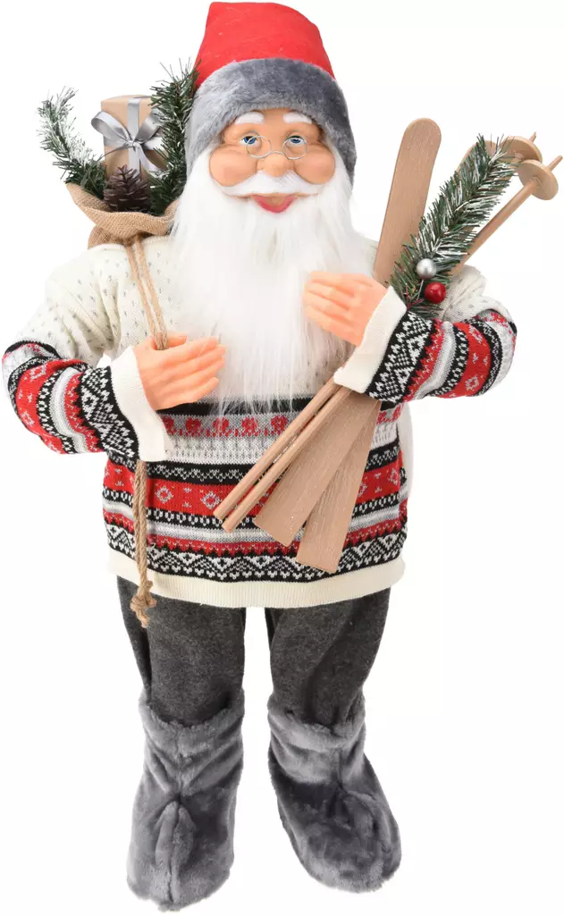 Joulupukki koriste jouluneuleessa 80cm - Joulukoristeet - 8721037199223 - 1